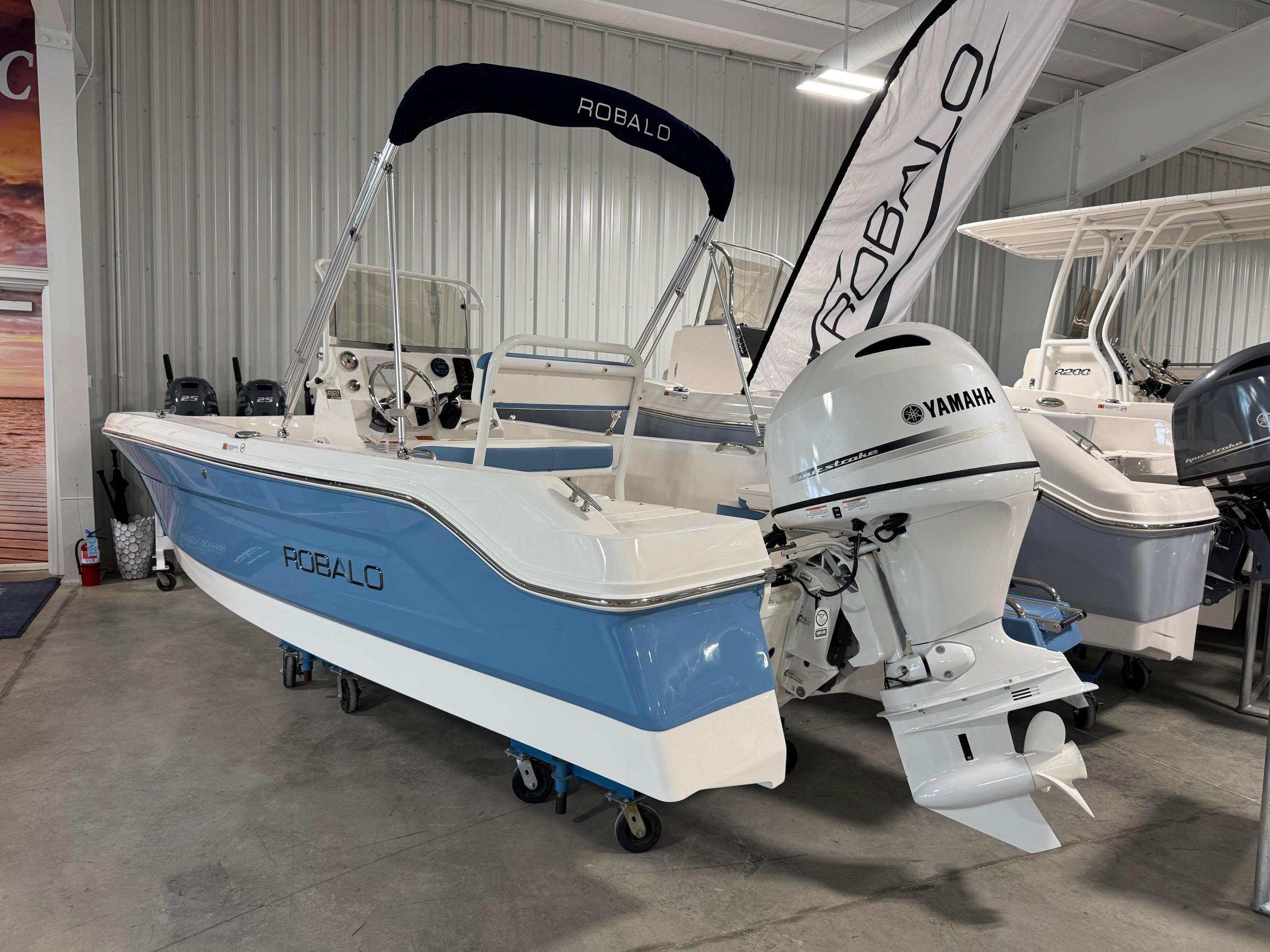 New 2026 Robalo R160 Atlas Blue/White Boat for Sale | Anglers Marine